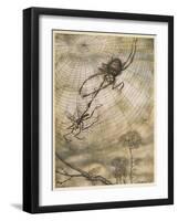 Aesop, Gnat and the Lion-Arthur Rackham-Framed Art Print