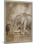 Aesop, Lion and Elephant-Arthur Rackham-Mounted Art Print