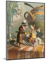 Aesop's Fables, City Mouse and Country Mouse-null-Mounted Art Print