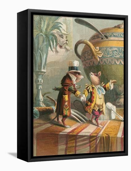 Aesop's Fables, City Mouse and Country Mouse-null-Framed Stretched Canvas