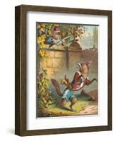 Aesop's Fables, Sour Grapes-null-Framed Art Print