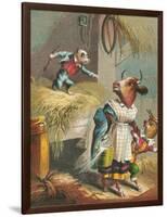 Aesop's Fables, the Dog in the Manger-null-Framed Art Print