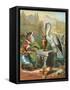 Aesop's Fables, the Fox and the Stork-null-Framed Stretched Canvas
