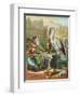 Aesop's Fables, the Fox and the Stork-null-Framed Art Print