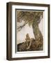 Aesop, Travellers, Tree-Arthur Rackham-Framed Art Print