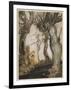 Aesop, Trees and the Axe-Arthur Rackham-Framed Art Print