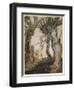 Aesop, Trees and the Axe-Arthur Rackham-Framed Art Print