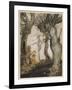 Aesop, Trees and the Axe-Arthur Rackham-Framed Art Print