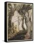 Aesop, Trees and the Axe-Arthur Rackham-Framed Stretched Canvas