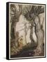 Aesop, Trees and the Axe-Arthur Rackham-Framed Stretched Canvas