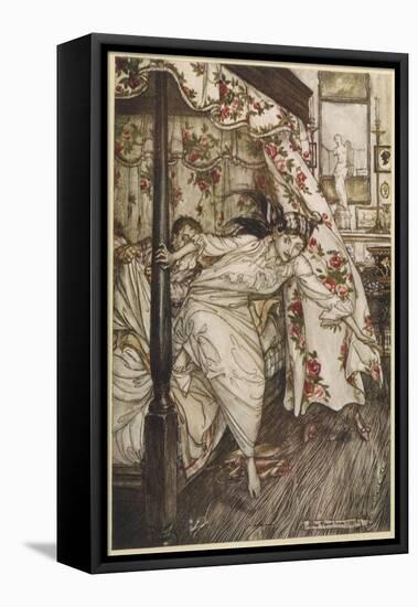 Aesop, Venus and the Cat-Arthur Rackham-Framed Stretched Canvas