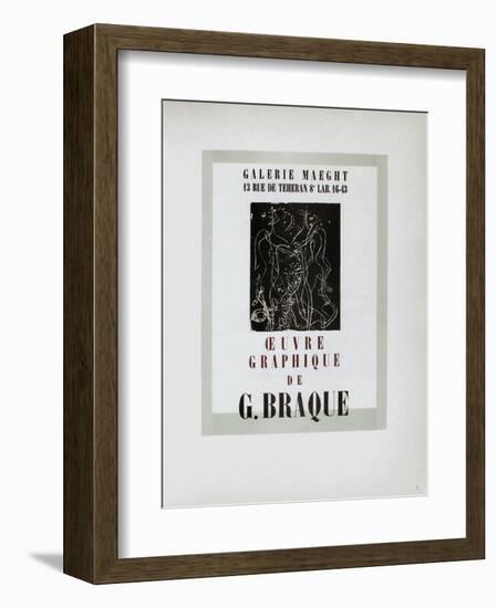 AF 1947 - Galerie Maeght-Georges Braque-Framed Collectable Print