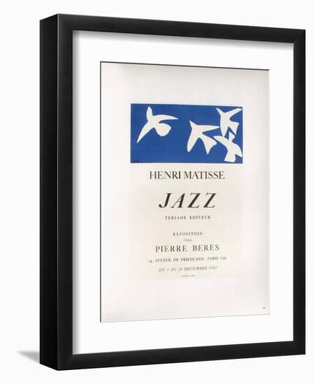 AF 1947 - Jazz Chez Pierre Beres-Henri Matisse-Framed Collectable Print