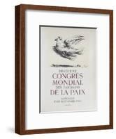 AF 1950 - Deuxième Congrès Mondial des Partisans d-Pablo Picasso-Framed Collectable Print