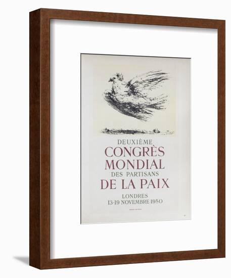 AF 1950 - Deuxième Congrès Mondial des Partisans d-Pablo Picasso-Framed Collectable Print