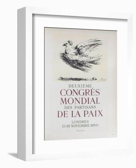 AF 1950 - Deuxième Congrès Mondial des Partisans d-Pablo Picasso-Framed Collectable Print