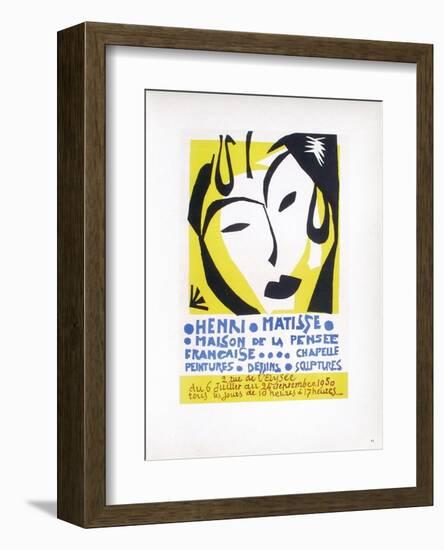 AF 1950 - Maison De La Pensée Française-Henri Matisse-Framed Collectable Print