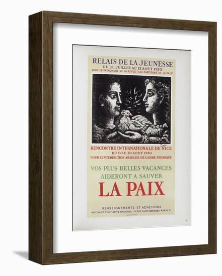 AF 1950 - Relai de jeunesse-Pablo Picasso-Framed Collectable Print