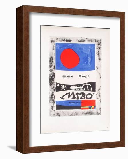 AF 1953 - Galerie Maeght-Joan Miro-Framed Collectable Print