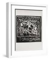 AF 1954 - Toros en Vallauris-Pablo Picasso-Framed Collectable Print