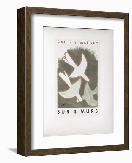 AF 1956 - Galerie Maeght Sur 4 Murs-Georges Braque-Framed Collectable Print