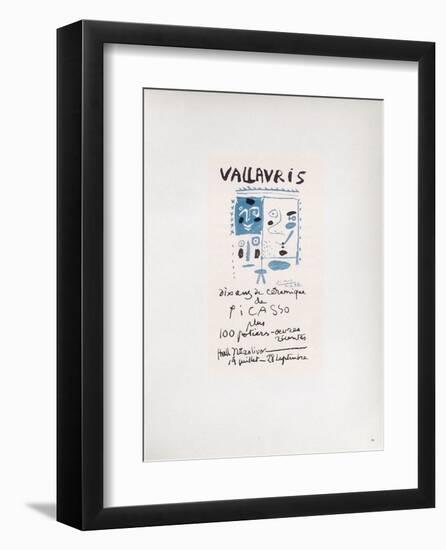 AF 1958 - Vallauris 10 ans de céramique-Pablo Picasso-Framed Collectable Print