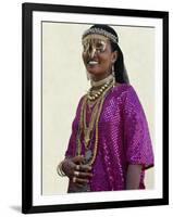 Afar Girl from Sultanate of Tadjoura Wears Exotic Gold Jewellery for Marriage-Nigel Pavitt-Framed Photographic Print