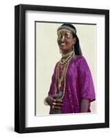 Afar Girl from Sultanate of Tadjoura Wears Exotic Gold Jewellery for Marriage-Nigel Pavitt-Framed Photographic Print