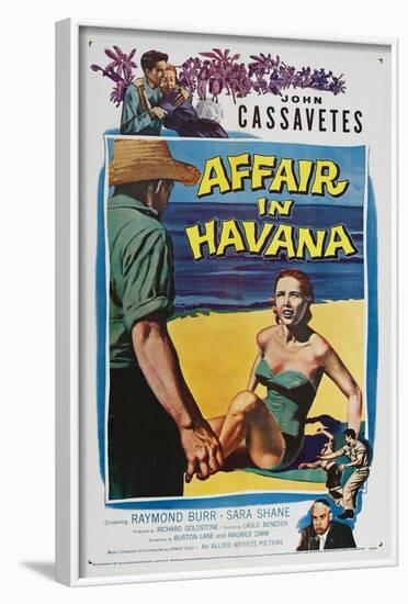 Affair in Havana, John Cassavetes, Sara Shane, Raymond Burr, 1957-null-Framed Art Print