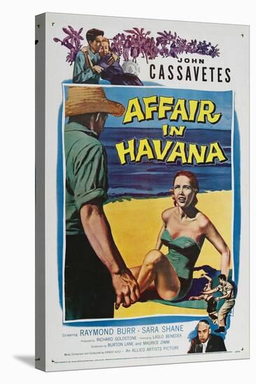 Affair in Havana, John Cassavetes, Sara Shane, Raymond Burr, 1957-null-Stretched Canvas
