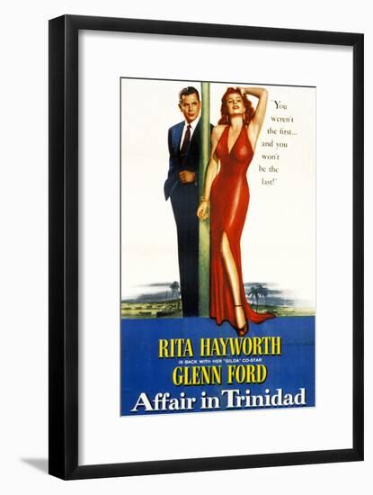 Affair in Trinidad, Glenn Ford, Rita Hayworth, 1952-null-Framed Art Print