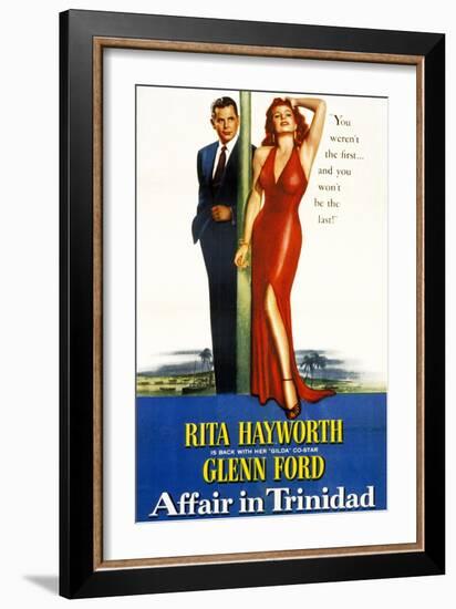 Affair in Trinidad, Glenn Ford, Rita Hayworth, 1952-null-Framed Art Print