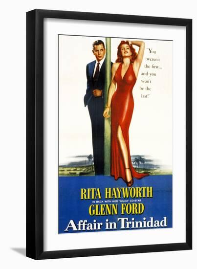 Affair in Trinidad, Glenn Ford, Rita Hayworth, 1952-null-Framed Art Print