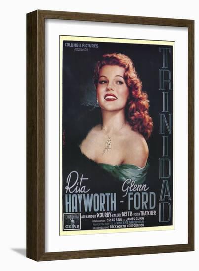 Affair in Trinidad, Italian Movie Poster, 1952-null-Framed Art Print