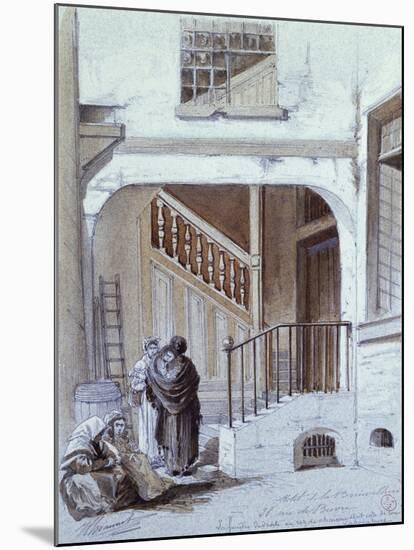 Affair of Poisons, Entrance to Marie-Madeleine D'Aubray, Marquise De Brinvilliers' Building-null-Mounted Giclee Print