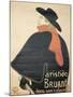 Affiche : Aristide Bruant dans son cabaret.-Henri de Toulouse-Lautrec-Mounted Giclee Print