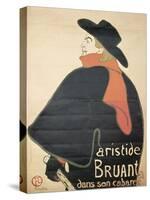 Affiche : Aristide Bruant dans son cabaret.-Henri de Toulouse-Lautrec-Stretched Canvas