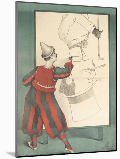 Affiche Clown portraitiste-null-Mounted Giclee Print