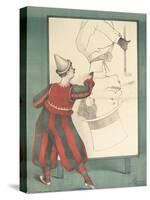 Affiche Clown portraitiste-null-Stretched Canvas