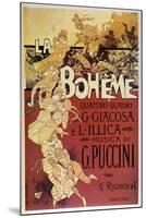 Affiche De La Bohème Par Adolfo Hohenstein Pour La Première De L'opera De Giacomo Puccini Au Teatro-Adolfo Hohenstein-Mounted Giclee Print