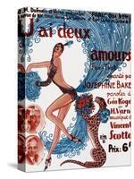 Affiche De Spectacle : J'Ai Deux Amours, Chanté Par Josephine Baker-null-Stretched Canvas