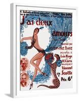 Affiche De Spectacle : J'Ai Deux Amours, Chanté Par Josephine Baker-null-Framed Photo