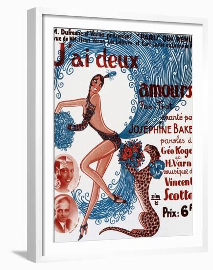 Affiche De Spectacle : J'Ai Deux Amours, Chanté Par Josephine Baker-null-Framed Photo