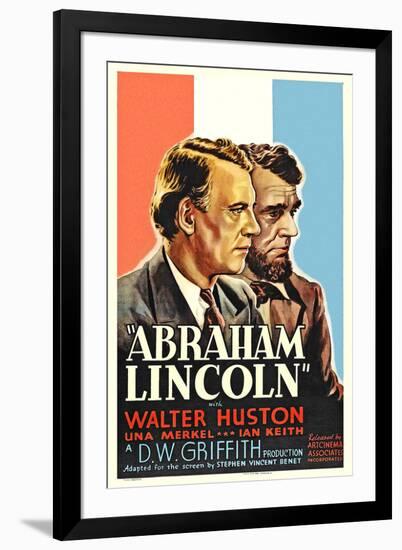 Affiche du film " Abraham Lincoln " by D.W. Griffith with Walter Huston, 1930 (photo)-null-Framed Photo