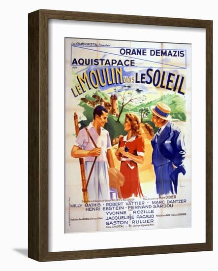 Affiche Du Film Le Moulin Dans Le Soleil De Marcdidier 1938-null-Framed Photo