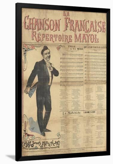 Affiche La chanson française, répertoire Mayol-null-Framed Giclee Print