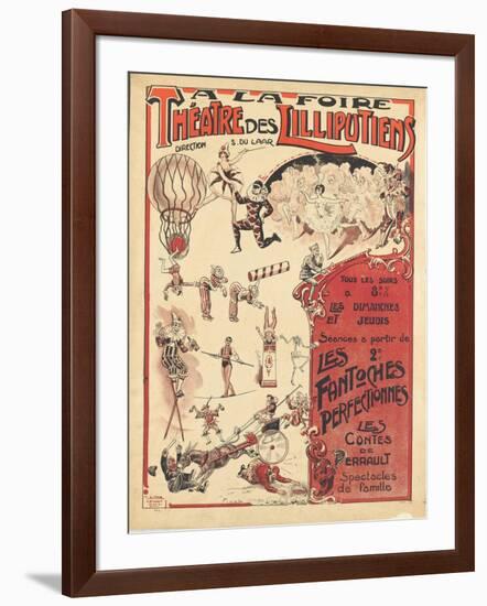 Affiche  la foire théâtre des Lilliputiens-null-Framed Giclee Print