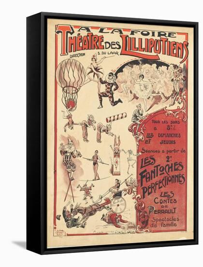 Affiche  la foire théâtre des Lilliputiens-null-Framed Stretched Canvas