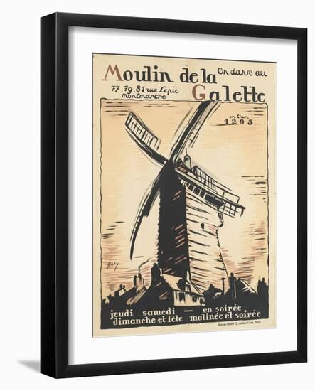 Affiche On danse au Moulin de la Galette en l'an 1295-null-Framed Giclee Print