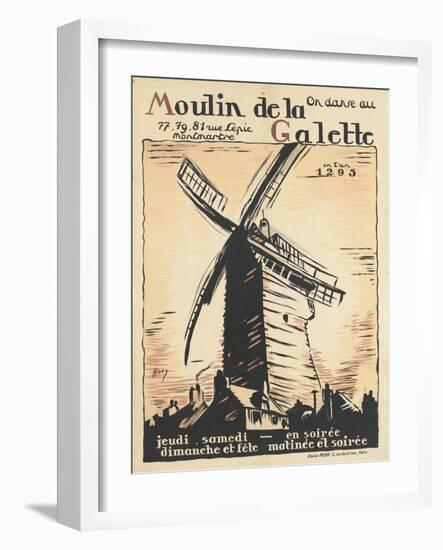 Affiche On danse au Moulin de la Galette en l'an 1295-null-Framed Giclee Print